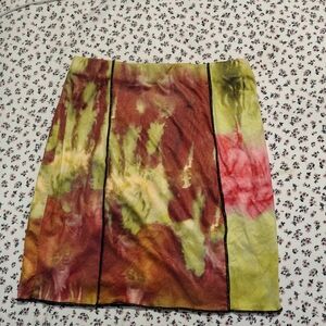 Multicolor Tie-Dye Mini Skirt
